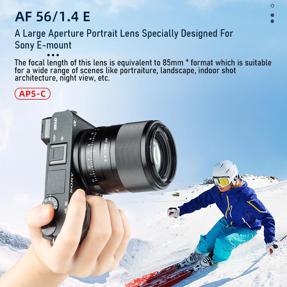 Viltrox AF 56mm f/1.4 E Lens for Sony E (Black) (Black)