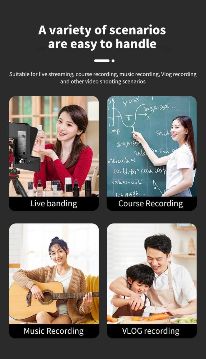 LENSGO TC7S Portable Teleprompter for Smartphones