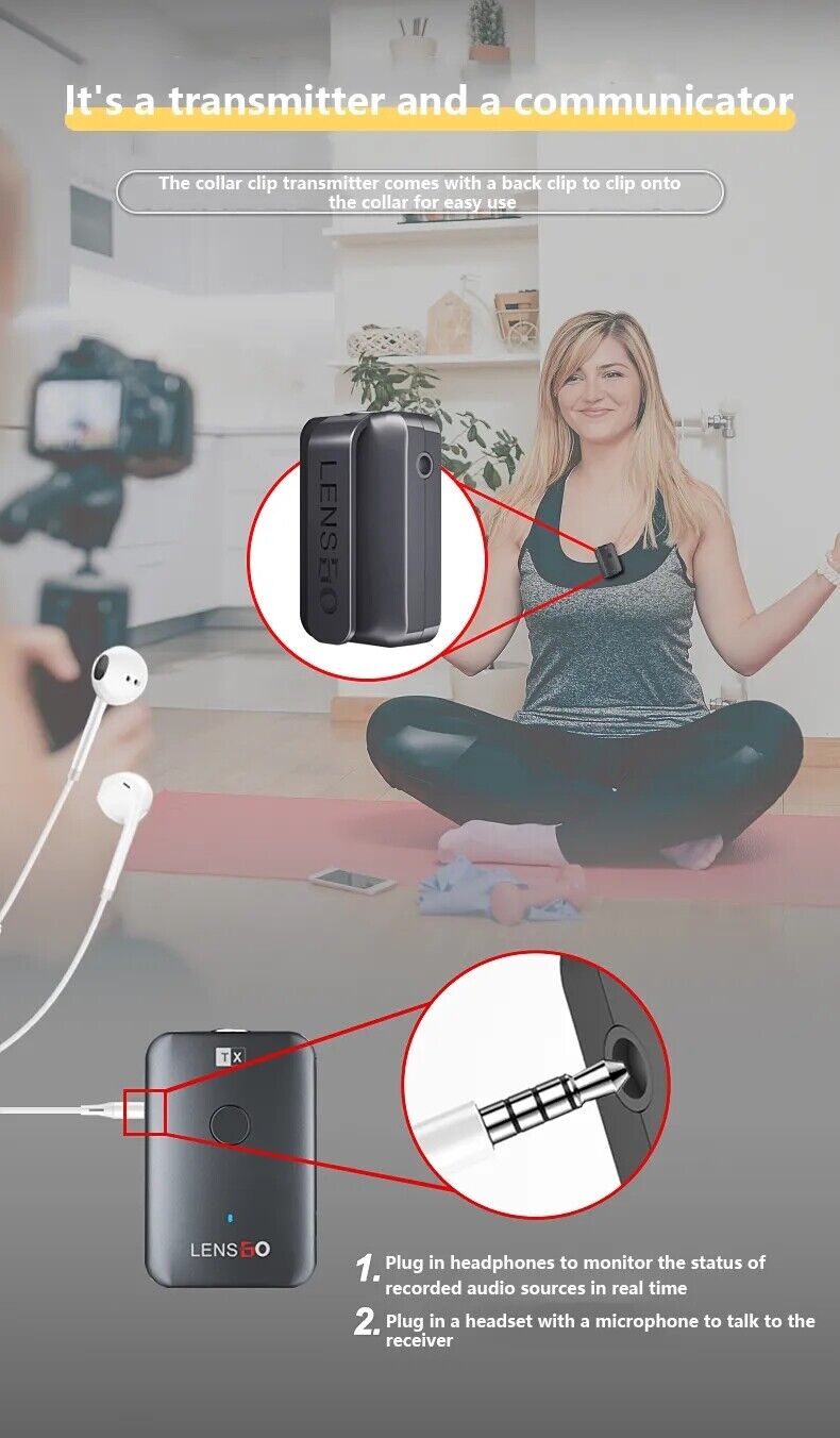 lensgo 318D-1V2 Lightweight And Portable Microphone (Black)