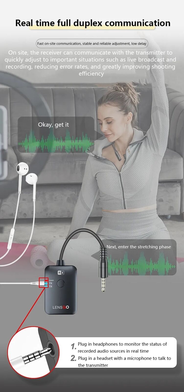 lensgo 318D-1V2 Lightweight And Portable Microphone (Black)