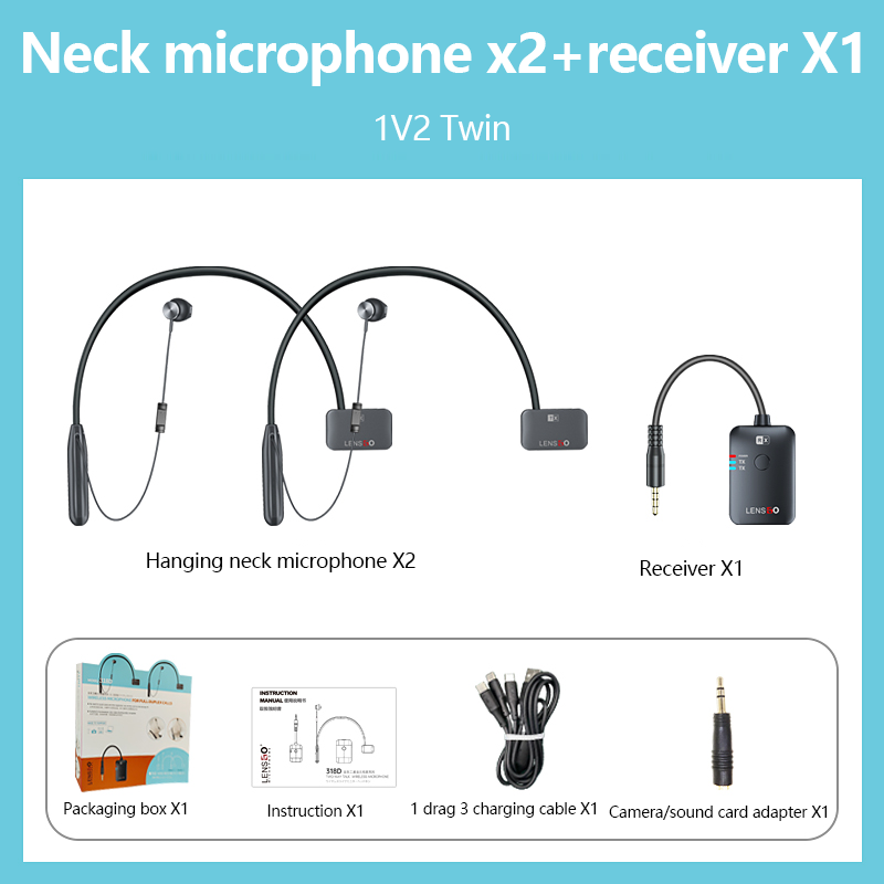 lensgo 318D-1V2 Lightweight And Portable Microphone (Black)