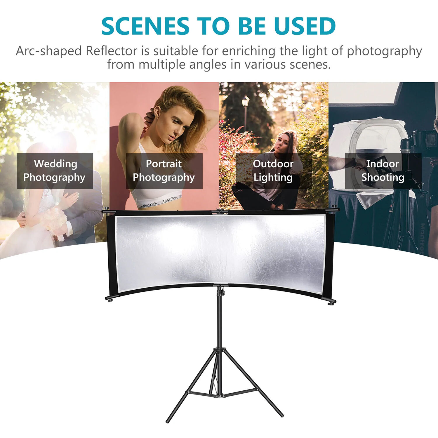 general Neewer Clamshell Light Reflector Diffuser with Carry Bag (180 x 60cm)