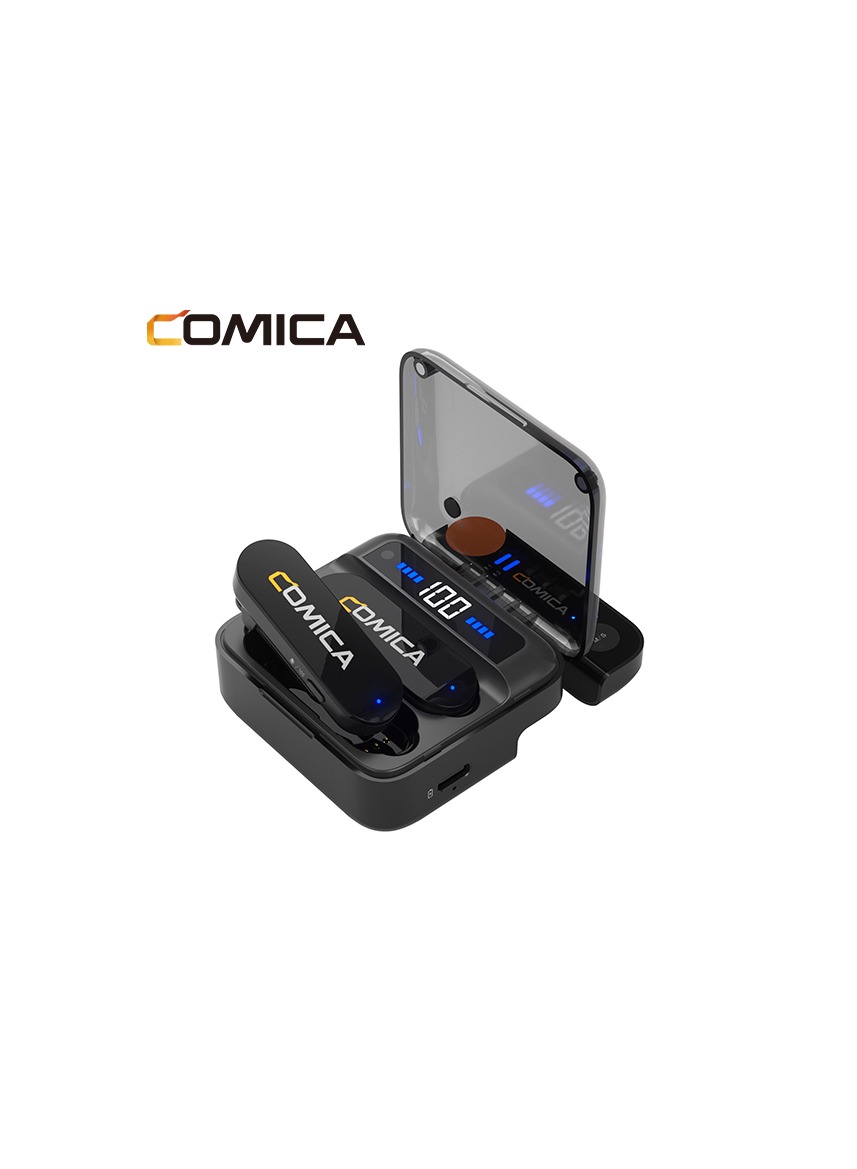Comica Vimo S-MI Dual Mini Wireless Microphone IPHONE (BLACK) (Black)