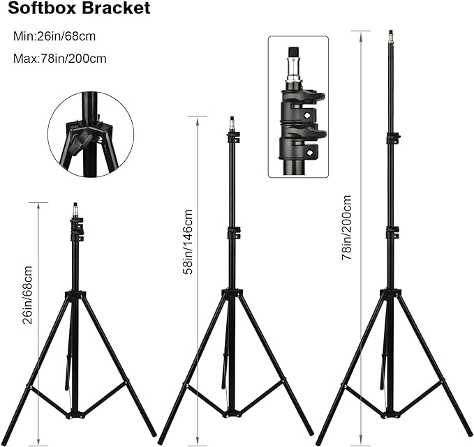 general light kit2pc with octa box led 2x150w
