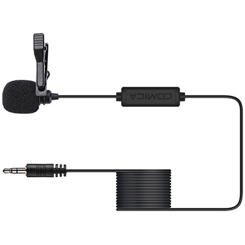 Comica Audio CVM-V01CP Omnidirectional Lavalier Microphone for Mirrorless/DSLR Cameras (Black)