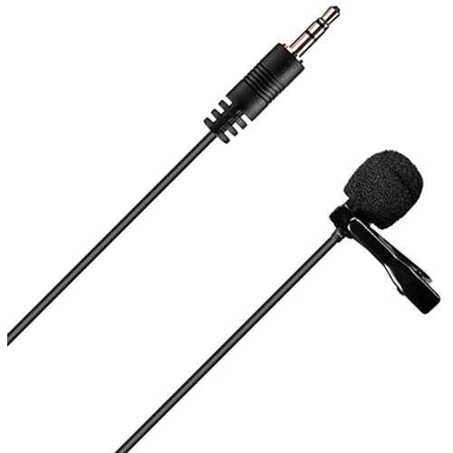 Comica Audio CVM-V01CP Omnidirectional Lavalier Microphone for Mirrorless/DSLR Cameras (Black)