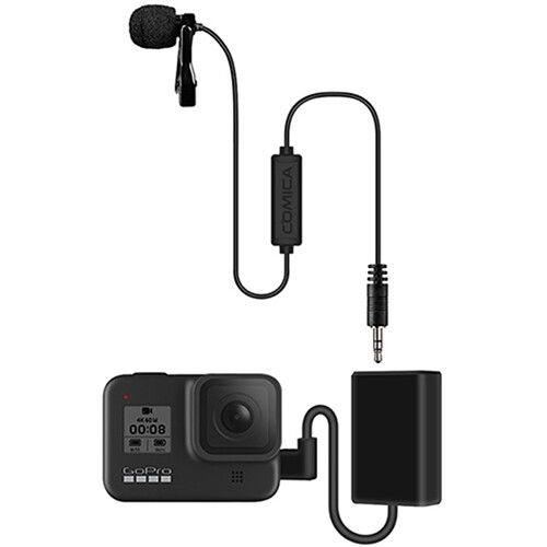 Comica Audio CVM-V01CP Omnidirectional Lavalier Microphone for Mirrorless/DSLR Cameras (Black)