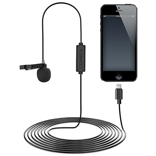 Comica Audio CVM-V01SP(MI) Omnidirectional Lavalier Microphone for iphone (Black)