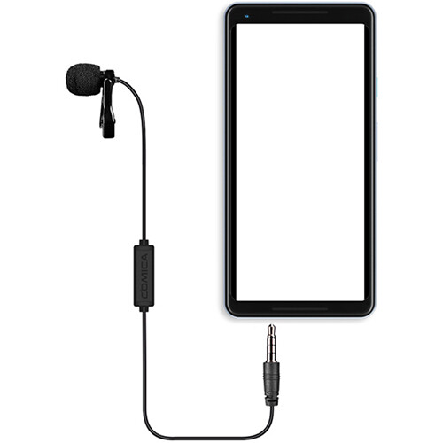 Comica Audio CVM-V01SP Omnidirectional Lavalier Microphone for Smartphones (Black)
