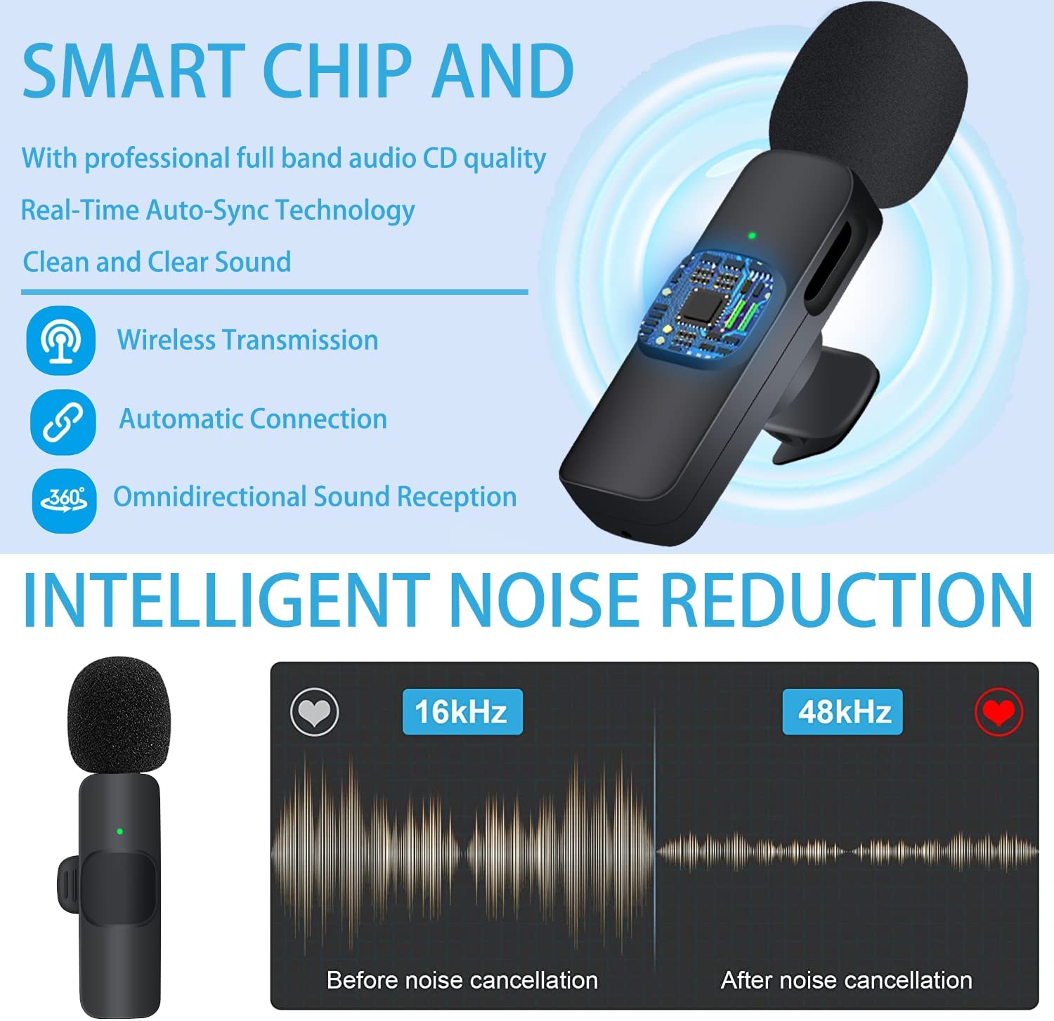 General K10 K1 Wireless Microphone type-c (Black)