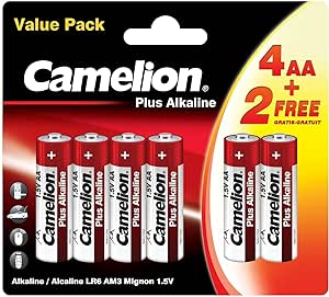 Camelion Plus Alkaline AA 4+2LR6-BP 6pc Card