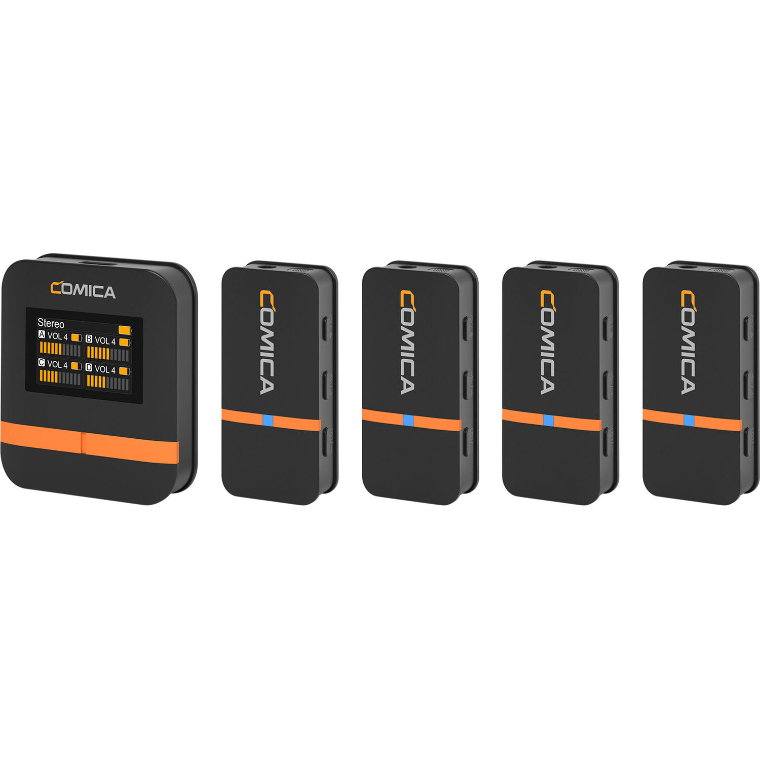 Comica Audio Vimo Q K4-Person Wireless Microphone System for Cameras & Smartphones (Black)