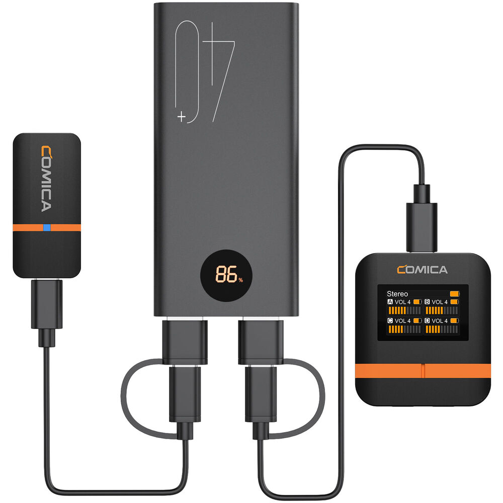 Comica Audio Vimo Q K4-Person Wireless Microphone System for Cameras & Smartphones (Black)