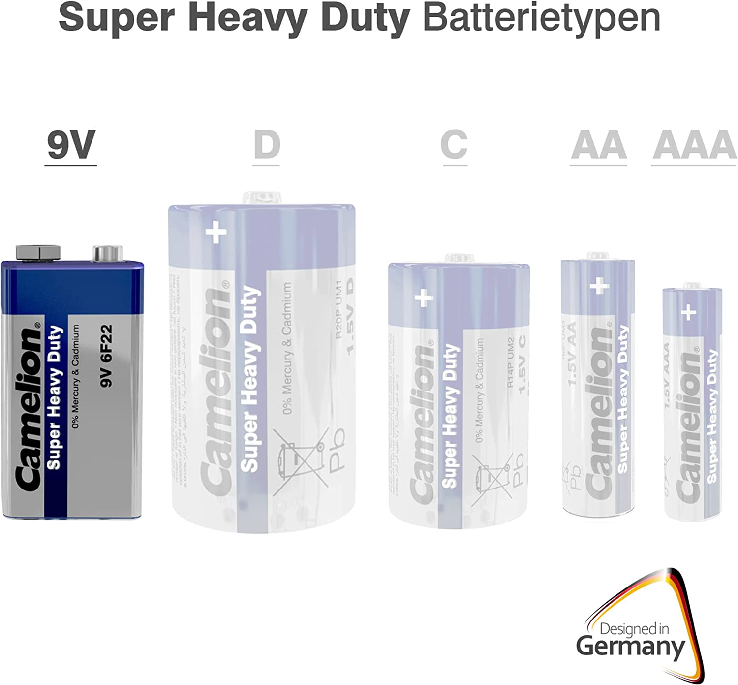 Camelion 10200122 6F22 9V SHD Battery
