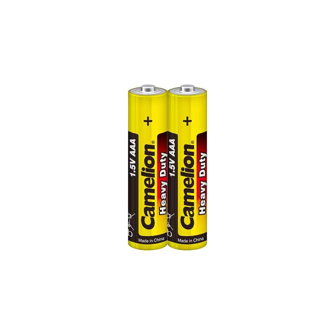 Camelion Heavy Duty AAA R03 1.5V Zinc-Carbon Batteries, 2-Pack