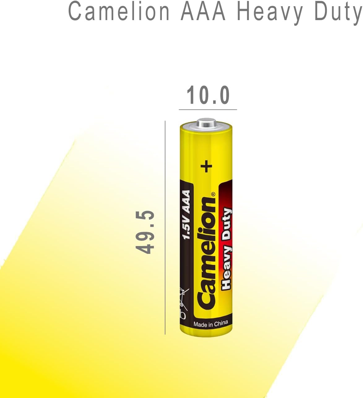 Camelion Heavy Duty AAA R03 1.5V Zinc-Carbon Batteries, 2-Pack