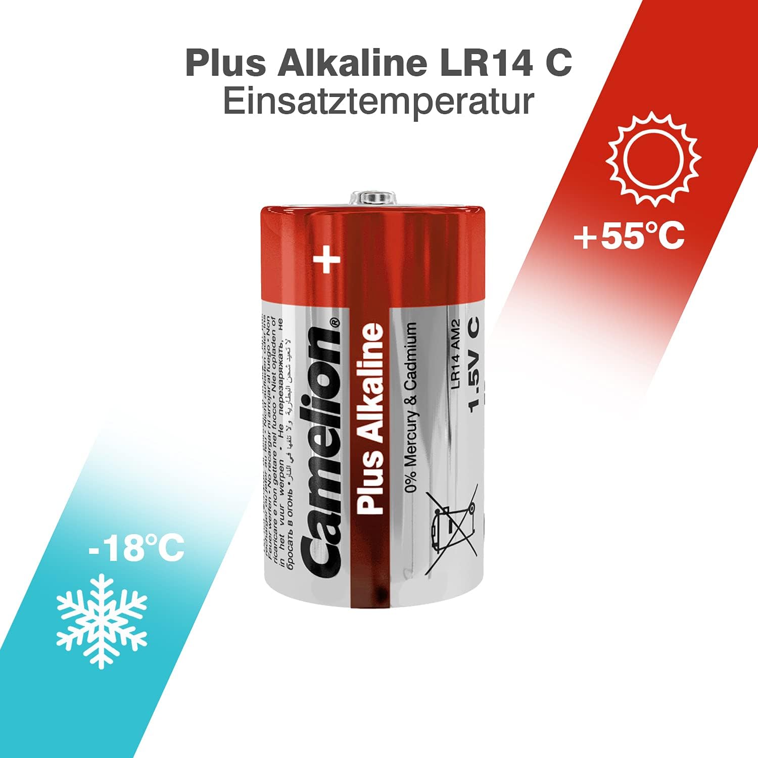 Camelion Plus Alkaline Red C LR14-BP2 2pc Card