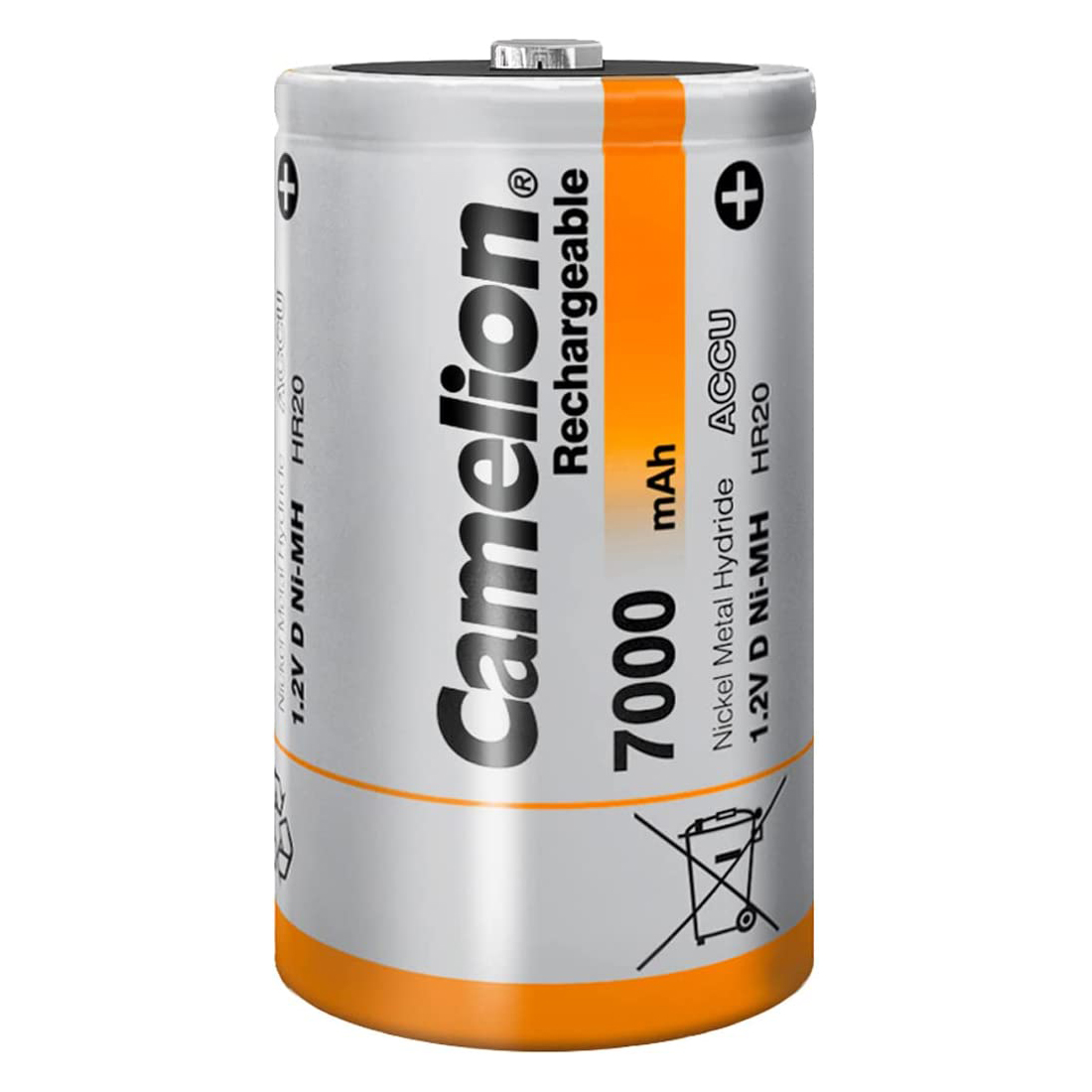 Camelion Rechargeable D Size 7000mAh NH-D7000BP2 2pc Card
