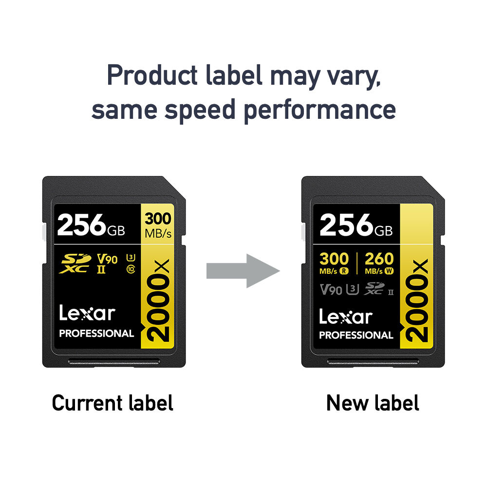Lexar 256GB Professional 2000x UHS-II SDXC Memory Card