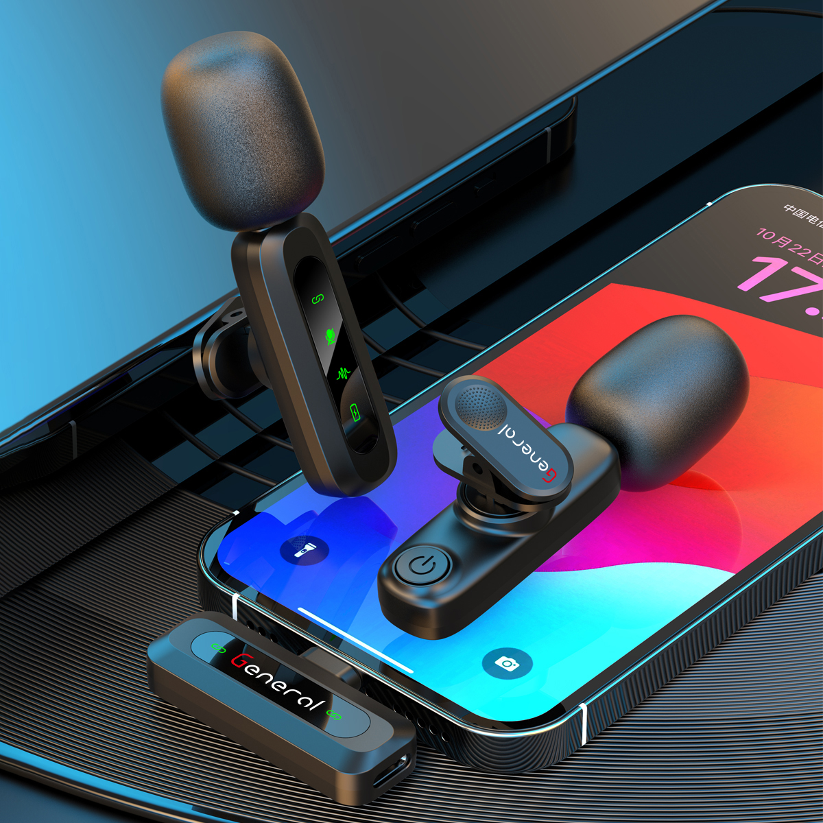 GM37 General Wireless Microphone IPHONE (Black)