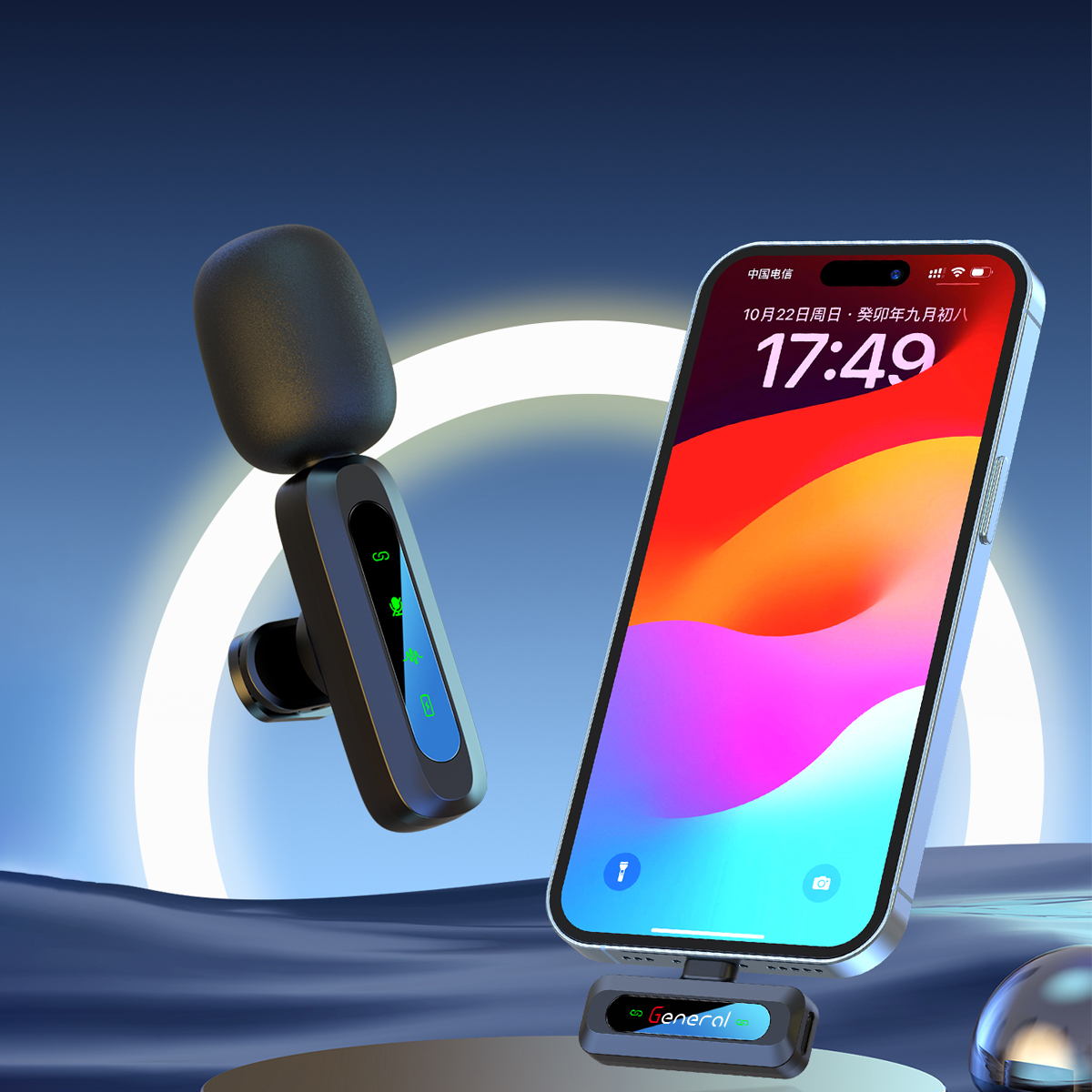 GM37 General Wireless Microphone Type C (Black)