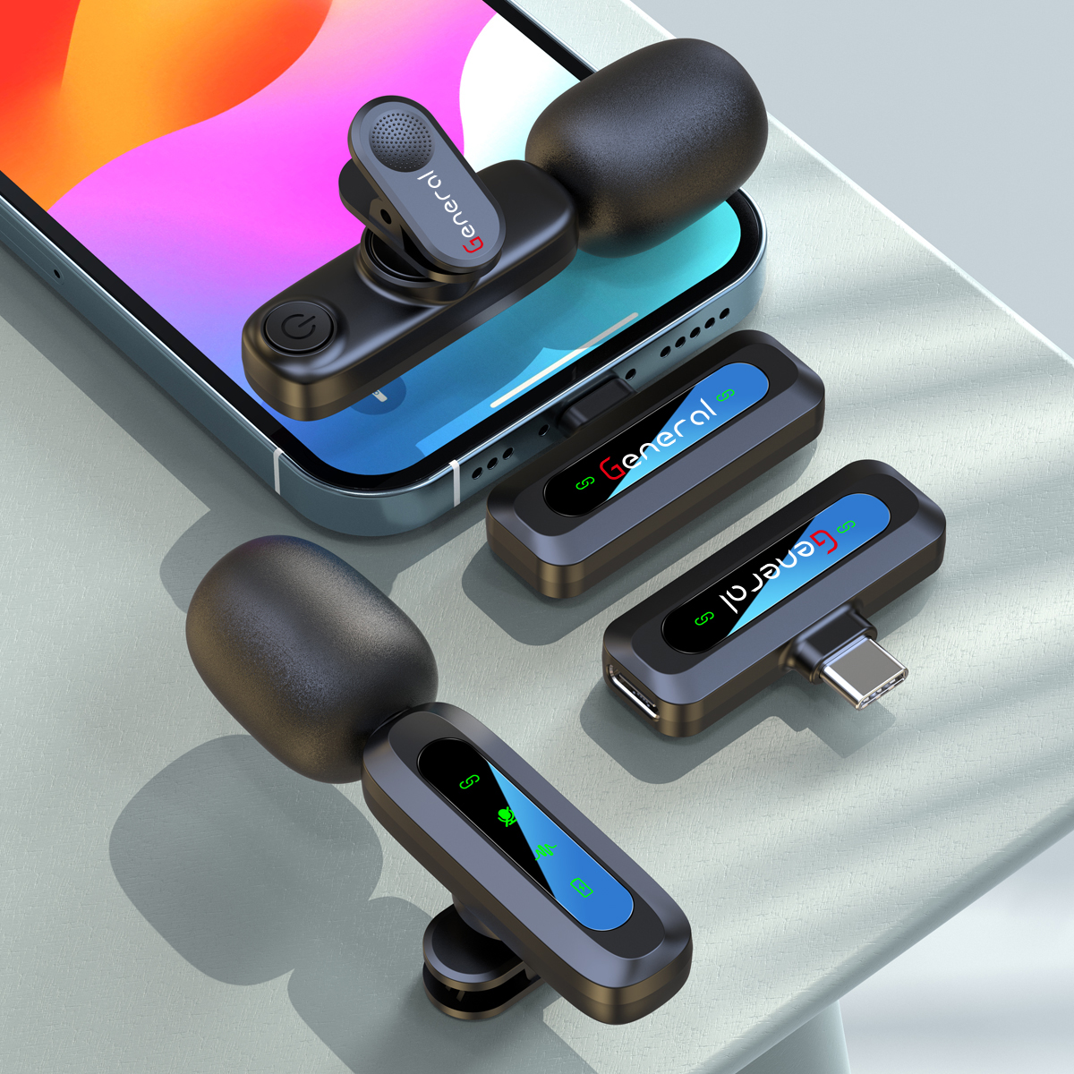 GM37 General Wireless Microphone Type C (Black)