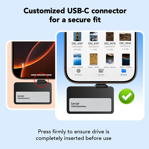 Lexar 2TB SSD w/Hub, For Apple 1050MB/s (LSL400S002T-RNSNU)