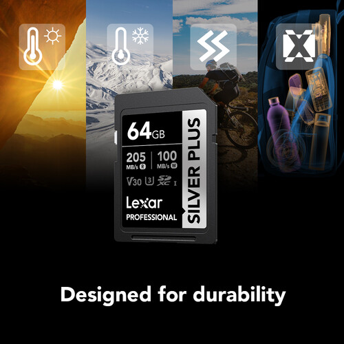 Lexar64GB Professional SILVER PLUS UHS-I SDXC Memory Card