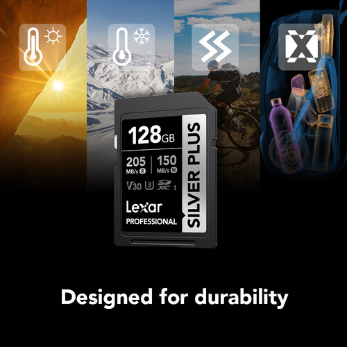 Lexar128GB Professional SILVER PLUS UHS-I SDXC Memory Card
