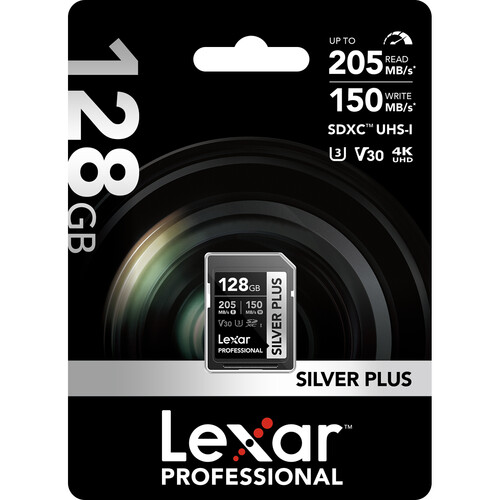 Lexar128GB Professional SILVER PLUS UHS-I SDXC Memory Card