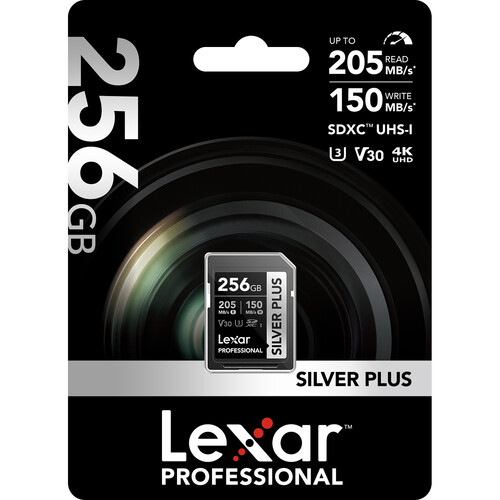 Lexar 256GB Professional SILVER PLUS UHS-I SDXC Memory Card