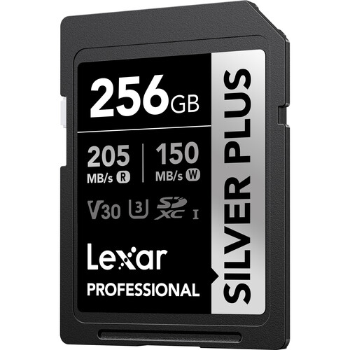 Lexar 256GB Professional SILVER PLUS UHS-I SDXC Memory Card