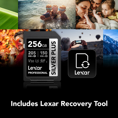Lexar 256GB Professional SILVER PLUS UHS-I SDXC Memory Card
