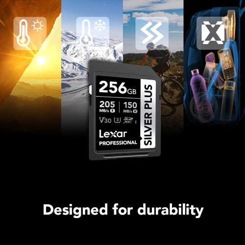 Lexar 256GB Professional SILVER PLUS UHS-I SDXC Memory Card