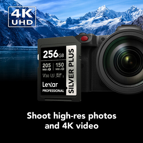 Lexar 256GB Professional SILVER PLUS UHS-I SDXC Memory Card
