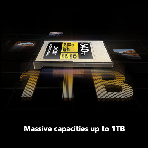 Lexar 640GB Professional GOLD CFexpress 4.0 Type A Memory Card