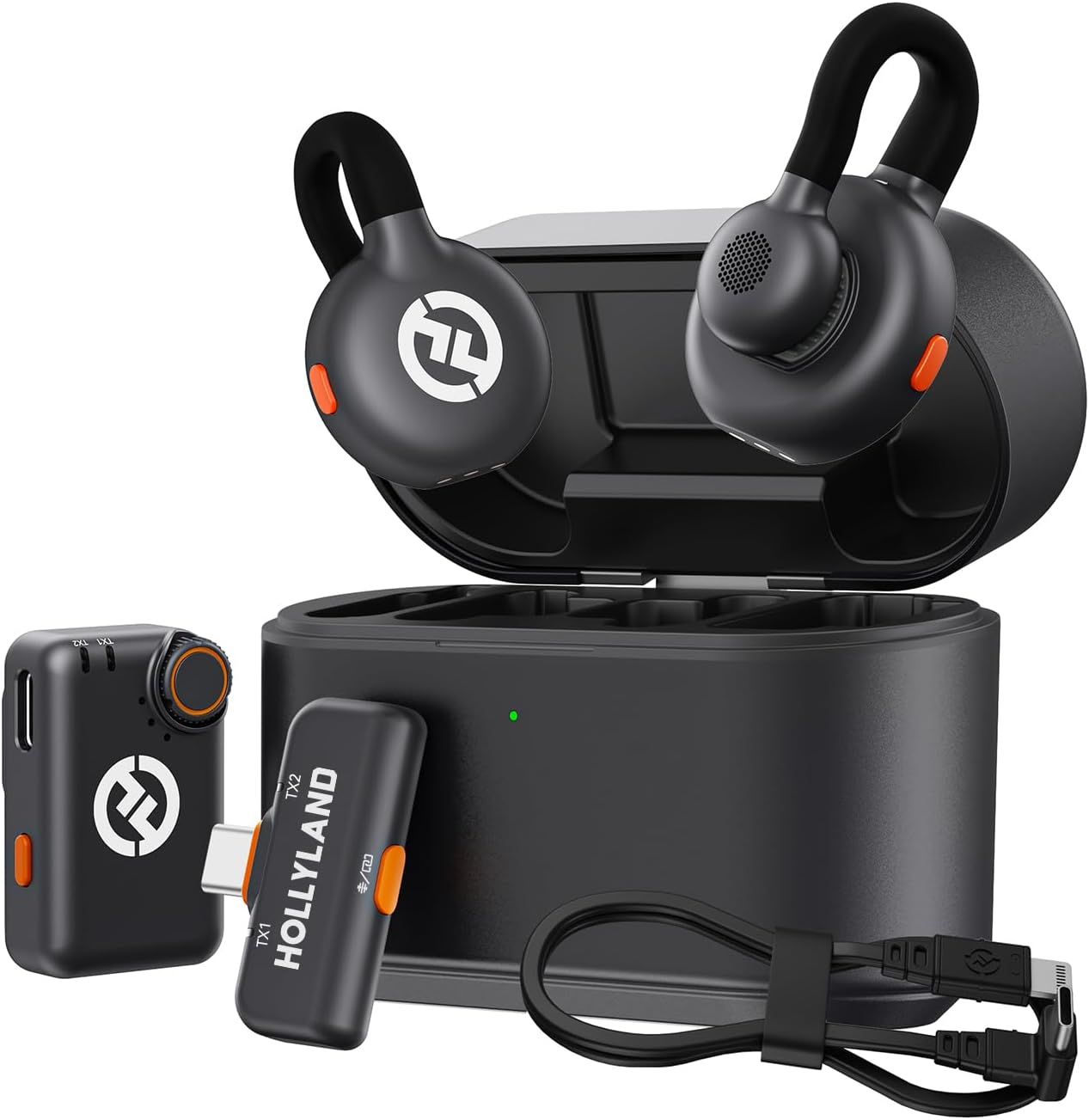 Hollyland Lark M2S Ultimate Combo 2‑Person Wireless Microphone System (Black)