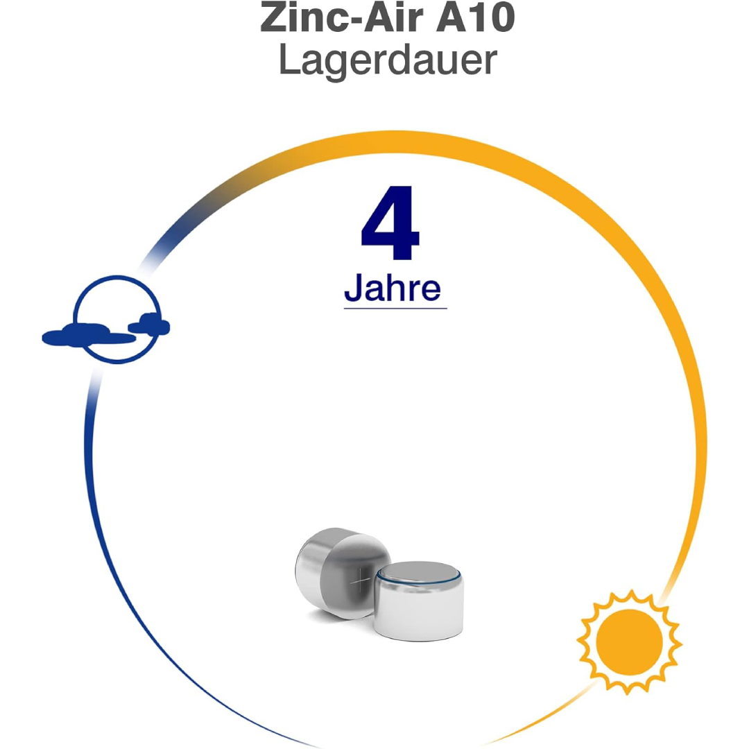Camelion A10 Zinc Air Hearing Aid Batteries, 1.4V (6 pack)