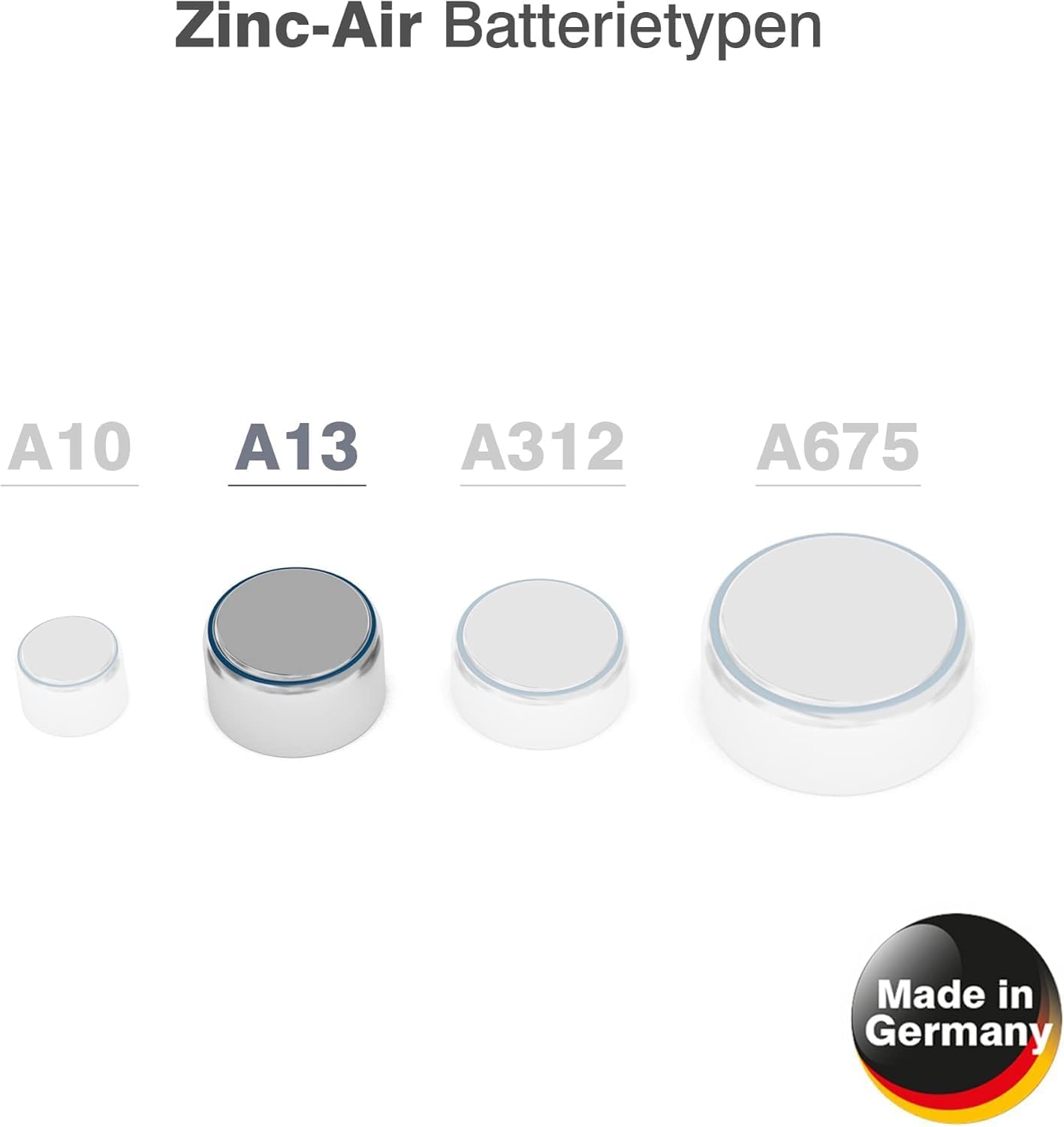 Camelion Extreme Power A13 Hearing Aid Batteries – 60-battery (10 Cards x 6 Cells) – Zinc Air – PR48 – 1.45V – Mercury-Free