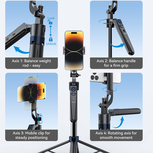 TELESIN Intelligent Auto-Tracking Tripod