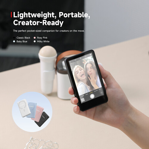 Synco XView M4 Selfie Monitor Screen for Phone Vlogging (Black)