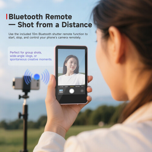 Synco XView M4 Selfie Monitor Screen for Phone Vlogging (Black)