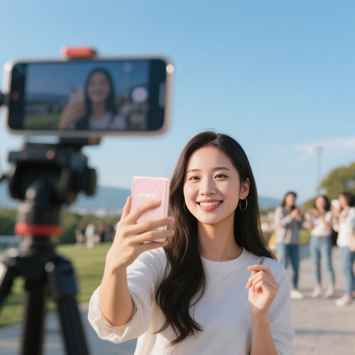 Synco XView M4 Selfie Monitor Screen for Phone Vlogging (White)