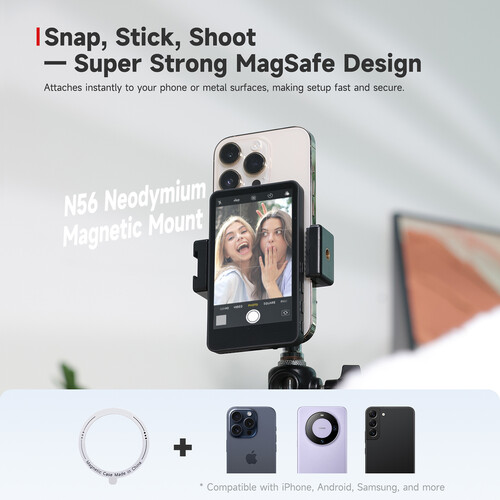 Synco XView M4 Selfie Monitor Screen for Phone Vlogging (White)