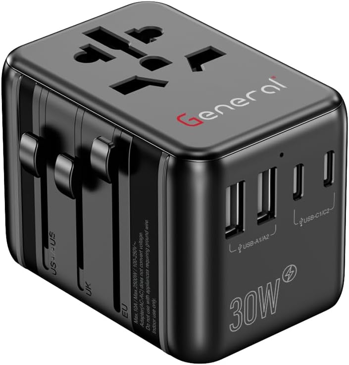 General GP661 30W Universal Travel Adapter with PD Fast Charging