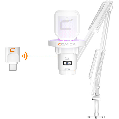 Comica EJoy Uni Pro A RGB Wireless/USB-C Mic Desktop ARM (White)