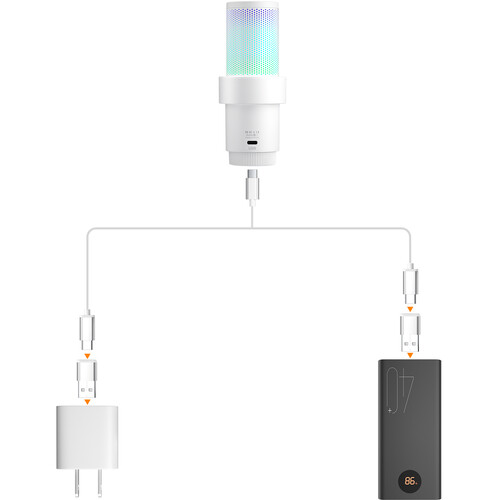 Comica EJoy Uni Pro A RGB Wireless/USB-C Mic Desktop ARM (White)