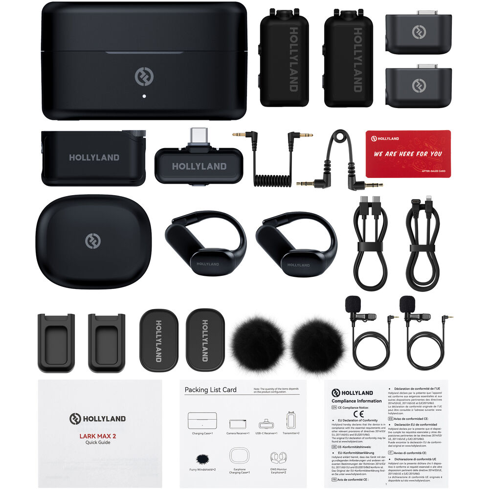 Hollyland LARK MAX 2 Ultimate Combo 2-Person Wireless Microphone System for Cameras and Mobile Devices