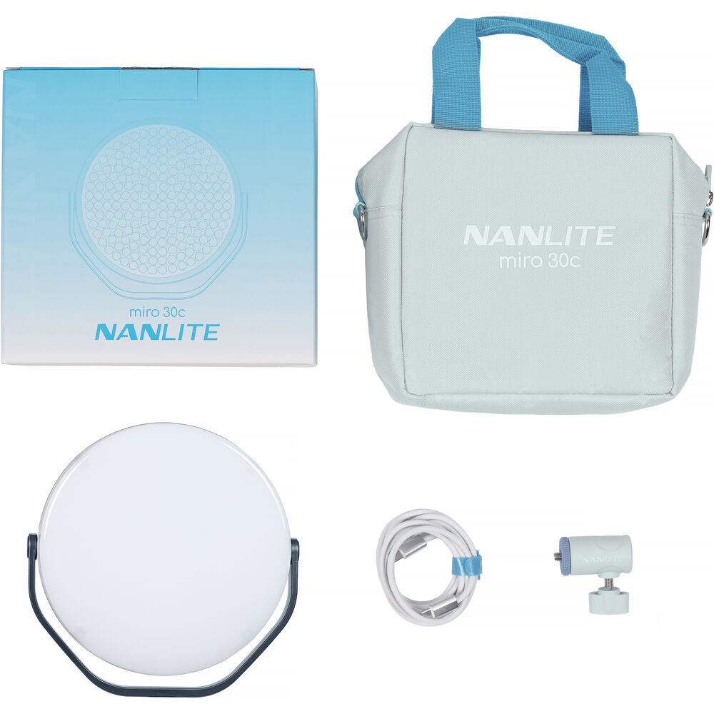 Nanlite miro 30c RGB Round LED Light Panel (Midnight Blue)