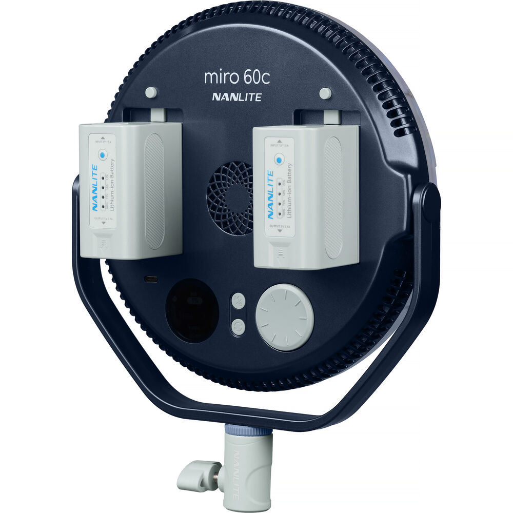 Nanlite miro 60c RGB Round LED Light Panel (Midnight Blue)